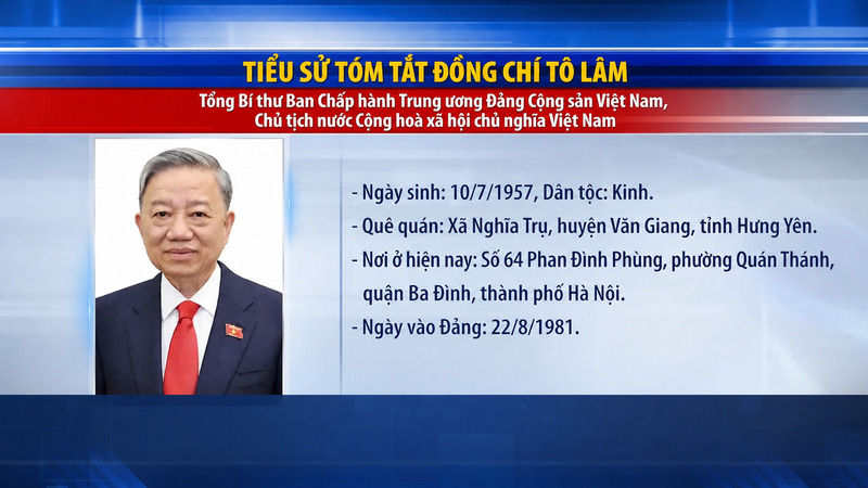 Những thông tin cơ bản về quê quán, năm sinh và trình độ giúp người đọc hiểu rõ hơn về Tổng bí thư Tô Lâm. 