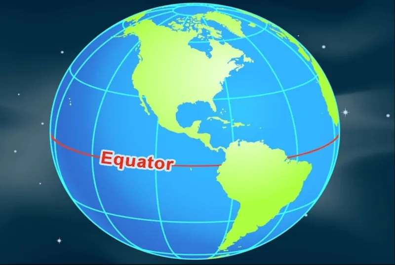 Xích đạo là vĩ tuyến gốc có vĩ độ 0°, chia Trái Đất thành Bán cầu Bắc và Bán cầu Nam.